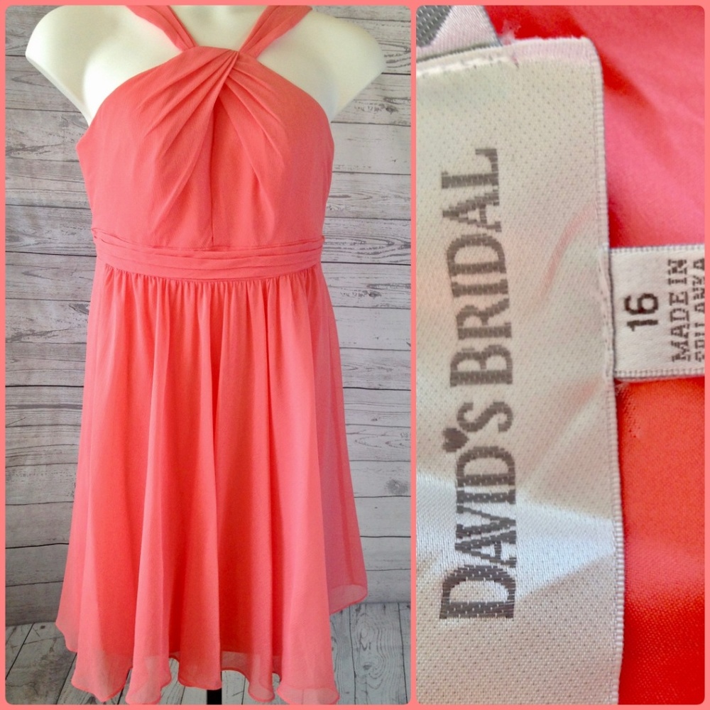 David's Bridal Halter Dress
